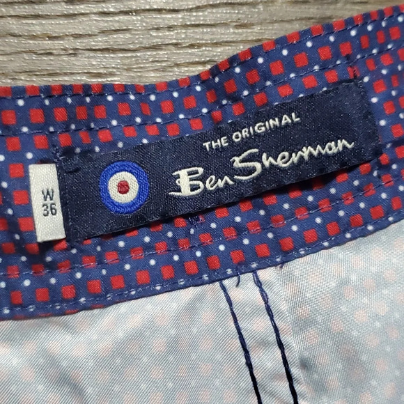 Ben Sherman red white blue quick dry light summer shorts like new - Picture 4 of 9
